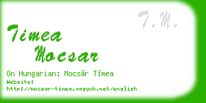 timea mocsar business card
